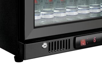 Bartscher Barkoelkast 124L | Zwart | Glazen Deur | 230V | 60, Witgoed en Apparatuur, Koelkasten en IJskasten, Ophalen of Verzenden