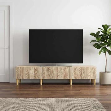 vidaXL TV-kast 147 x 34,5 x 30 cm Sonoma Eiken Bewerkt hout, Minder dan 50 cm, Verzenden, Nieuw, Minder dan 100 cm