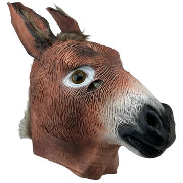 Ezel masker bruin Deluxe, Verzenden, Nieuw