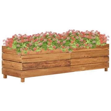 vidaXL Plantenbak verhoogd 150x40x38 cm gerecycled teakhout, 100 cm of meer, Verzenden, Nieuw, Hout