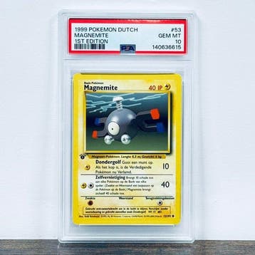 Pokémon Graded card - Magnemite 53 – Pokémon - PSA 10, Hobby en Vrije tijd, Nieuw