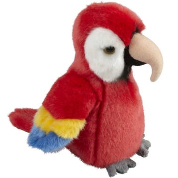 Rode macaw papegaai knuffel - pluche - 19 cm - vogel, Verzenden, Nieuw