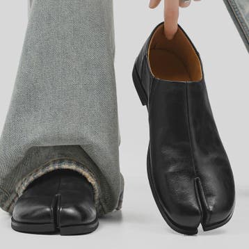 Luxe Leren Heren Tabi Slippers - Retro Split-Toe Design, Verzenden, Nieuw