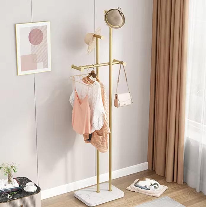 Gouden Kapstok met 8 Haken – Vrijstaand Kledingrek Stabiel, Kleding | Dames, Kledingrekken, Nieuw, Verzenden