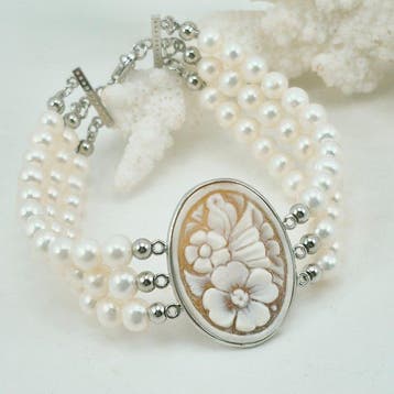 Zilver - Armband - Handgegraveerde camee