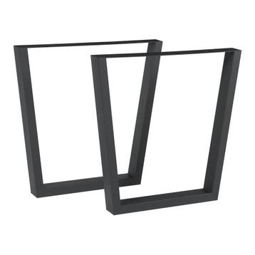 Stalen onderstel Lalling set van 2 tafelpoot 72x55/75 cm zwa, Verzenden, Nieuw