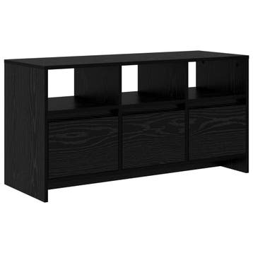 vidaXL Tv-meubel 102 x 37,5 x 52,5 cm Zwart eiken Bewerkt, Huis en Inrichting, Minder dan 50 cm, Verzenden, Nieuw, Minder dan 100 cm