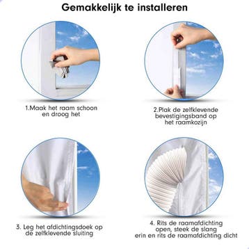 Exclusive by TW Raamafdichtingskit mobiele airco 4M - Airco, Ophalen of Verzenden, Zo goed als nieuw