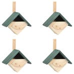 vidaXL Vogelhuisjes 4 st 24x16x30 cm vurenhout, Verzenden, Nieuw