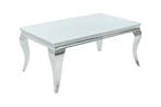 Elegante salontafel MODERN BAROK 100cm zilver met wit, Ophalen of Verzenden, Nieuw