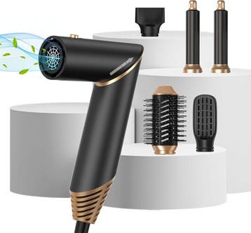 UKLISS 5-in-1 Airstyler - Complete set met 55% korting, Ophalen of Verzenden, Zo goed als nieuw, Haarverzorging