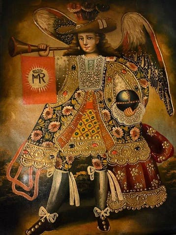 Cuzco School (XX) - St Miguel Archangel with Trumpet for