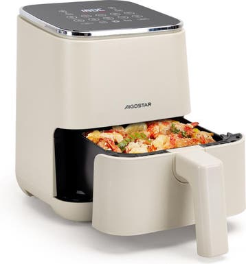 Airfryer - heteluchtfriteuse - 2L - 1200W - Zwart, Verzenden, Zo goed als nieuw