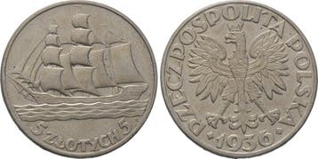5 Zloty 1936 Polen Republik 1918-1939, Verzenden