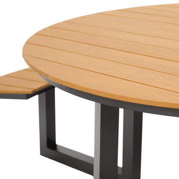 Picknicktafel  Arezzo  Aluminium  Rond  Lesli Living, Tuin en Terras, Verzenden, Nieuw