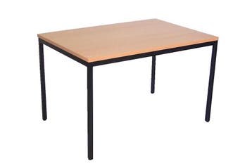 Nieuw Kantinetafel 200x100cm Zwart/Beuken HHV, Ophalen of Verzenden, Nieuw