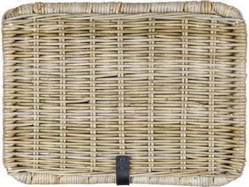 Basil Dax L - Fietsmand - Rotan met deksel - Grijs, Verzenden, Nieuw, Basil