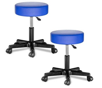 Rolkruk set van 2 kunstleer Blauw 360° draaibaar (Interieur, Verzenden, Nieuw in verpakking