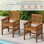 LIVSK Tuinstoelen Set van 2 - Massief Hout - Ergonomische Ru, Tuin en Terras, Kruiwagens, Verzenden, Nieuw