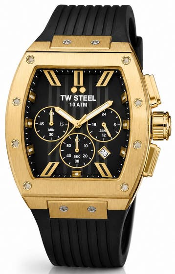 TW Steel TO2 Tonneau chronograaf horloge 42 mm, Sieraden, Tassen en Uiterlijk, Horloges | Heren, Overige merken, Staal, Verzenden