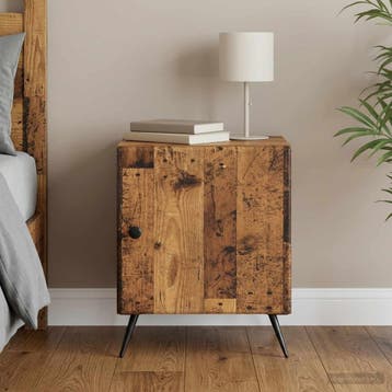 vidaXL Nachtkastje Oud hout 43 x 34,5 x 50 cm Bewerkt hout, Huis en Inrichting, Minder dan 45 cm, Verzenden, Nieuw, Minder dan 55 cm