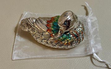 Nuova Max Art S.R.L. - Beeldje - “Large” DUCK 413 g - 925