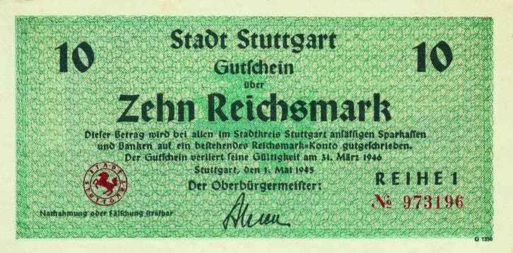 Das Papiergeld im besetzten Duitsland 1945-1949 Stuttgart..., Postzegels en Munten, Munten | Nederland, Verzenden