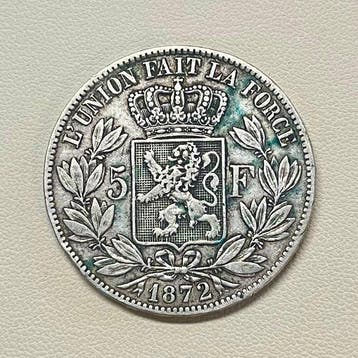 België. Leopold II. 5 Francs 1872 (Zonder minimumprijs)