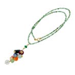 Ketting met hanger - 18 karaat Geel goud Parel - Gemengde