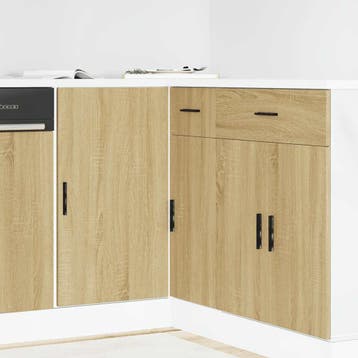vidaXL Onderkast Lyon bewerkt hout sonoma eikenkleurig, Verzenden, Nieuw, Bruin