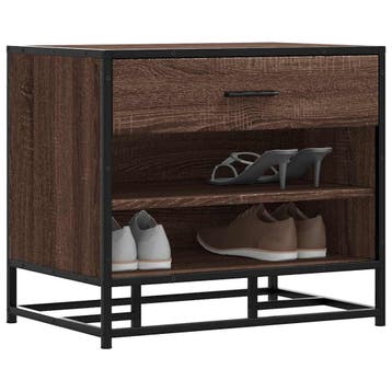vidaXL Schoenenbank 60x40x53,5 cm bewerkt hout en metaal, Verzenden, Nieuw