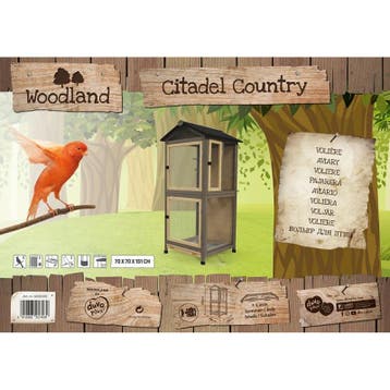 Volière Woodland Citadel Country Hout – Buitenvolière vo, Dieren en Toebehoren, Vogels | Hokken en Kooien, Verzenden, Nieuw, Hout