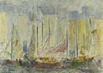 Lyne Seybel (1919-2009) - Tempête à Honfleur, Antiek en Kunst