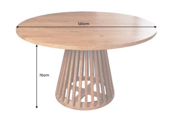 Eettafel MAISON JADE Ø 120cm rond acaciahout - 44819, Ophalen of Verzenden, Nieuw