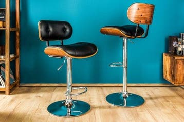 Retro barkruk CLASSICO zwart 115cm in hoogte verstelbaar, Huis en Inrichting, Ophalen of Verzenden, Nieuw