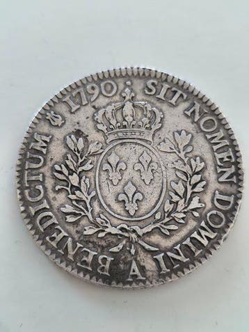 Frankrijk. Louis XVI (1774-1792). Ecu 1790-A, Paris (Zonder