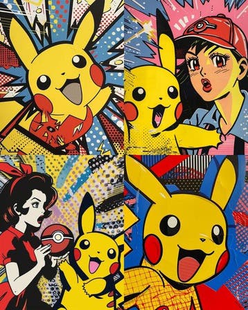 Giuliart2025 - Lot of 4 canvas - POP -KHACU #2, Nieuw