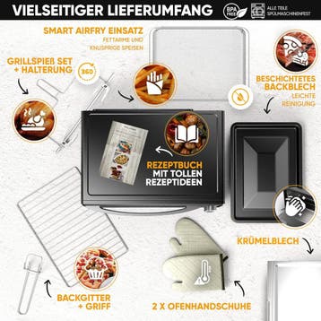 Stillstern CYCLONE PRO+ Mini-oven met convectie 60L, pizza Ø, Verzenden, Zo goed als nieuw