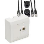 RJ45 wandcontactdoos met internetverdubbelaar | UTP |, Verzenden, Nieuw