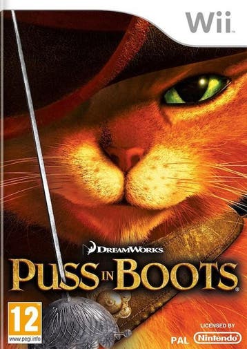 Dreamworks De Gelaarsde Kat (Puss in Boots) Wii, 1 speler, Ophalen of Verzenden, Zo goed als nieuw