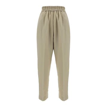 Forte_Forte • relaxte kaki pantalon • 42 (VI), Kleding | Dames, Verzenden, Maat 42/44 (L), Nieuw, Groen