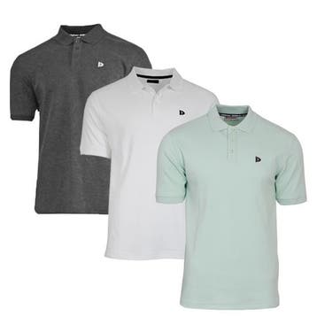 Donnay Donnay Heren - 3-Pack - Polo shirt Noah - Donkergrijs, Verzenden, Nieuw