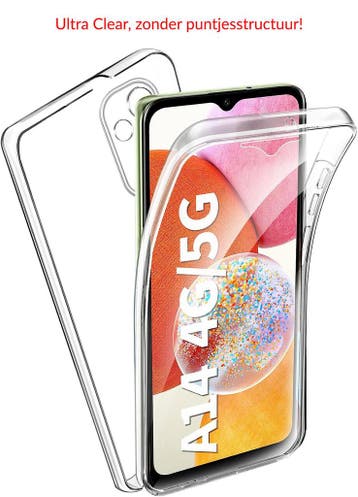 Galaxy A14 4G/5G 360° Ultra Clear Hybrid PC + TPU Hoesje, Ophalen of Verzenden, Nieuw
