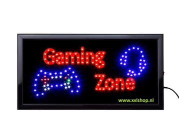 Gaming zone LED bord lamp verlichting lichtbak reclame #gami, Verzamelen, Verzenden, Nieuw