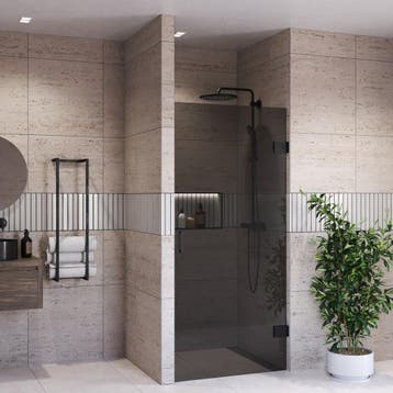 Douchedeur BWS Portos Profielloos Mat Zwart 70x200 cm, Ophalen of Verzenden, Nieuw, Douche