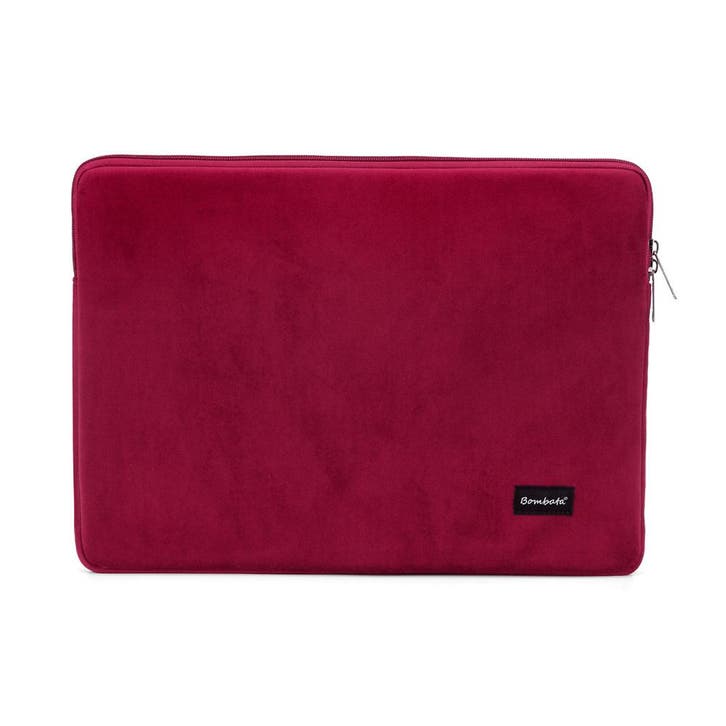 Bombata Velvet Laptophoes Sleeve - 13 / 14 inch - Rood, Computers en Software, Laptoptassen, Nieuw, Verzenden