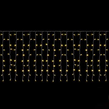 LED gordijn kerst - 6 x 1 meter - warm wit - 300 leds, Diversen, Ophalen of Verzenden, Nieuw