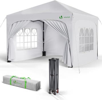 Partytent - Opvouwbaar - 3x3 m - Paviljoen - Easy up - Wit -, Verzenden, Zo goed als nieuw