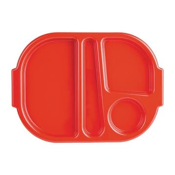 Olympia Kristallon dienbladen met vakken 37,5x27,8cm rood, Verzenden