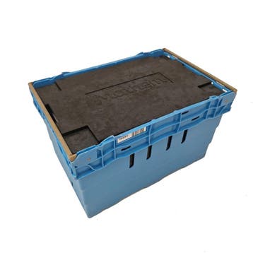 Nestbare Stapelbak, 600x400x360 mm, euronorm, blauw, Ophalen of Verzenden